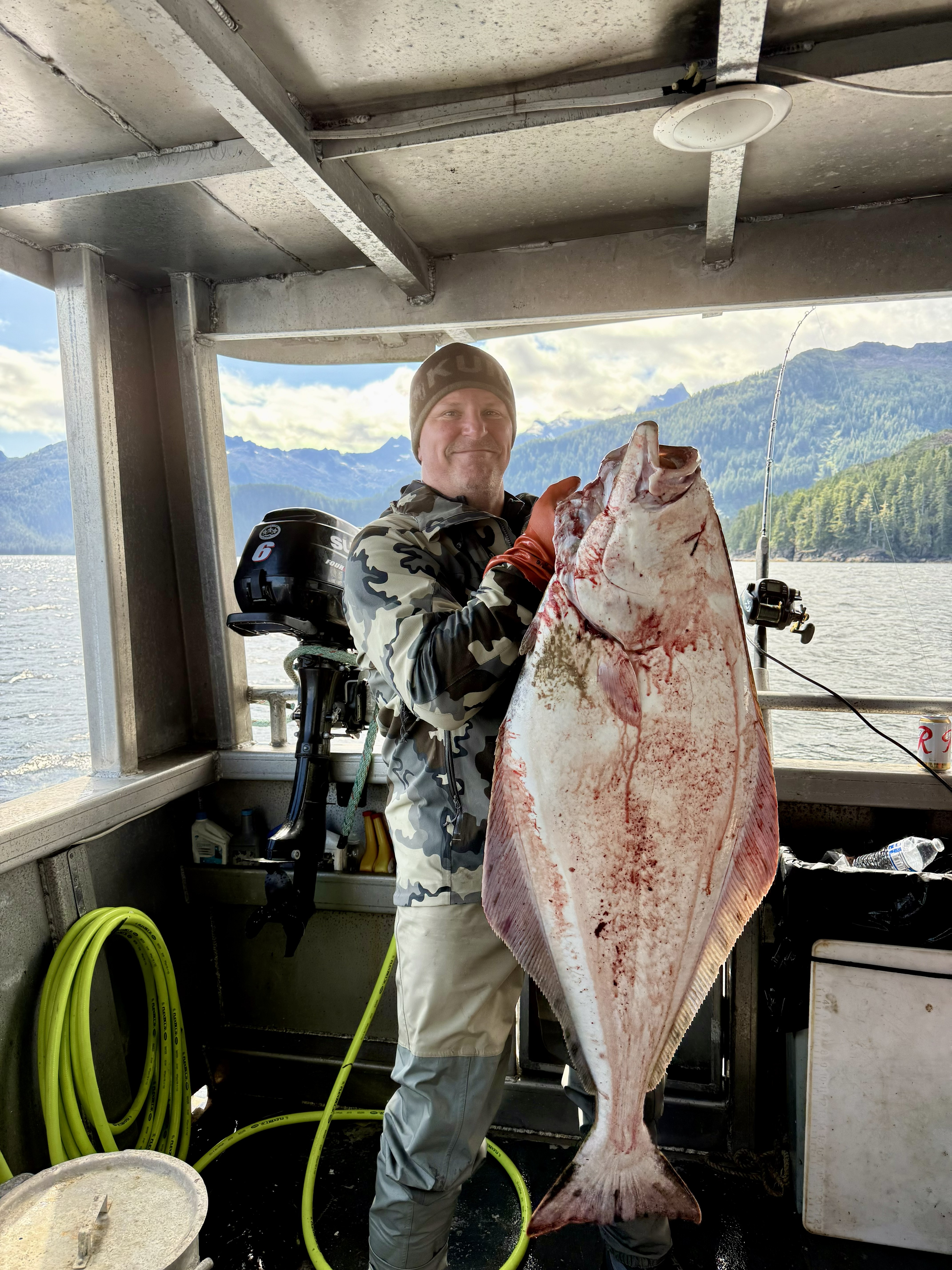 Shawn with a trophy halibut