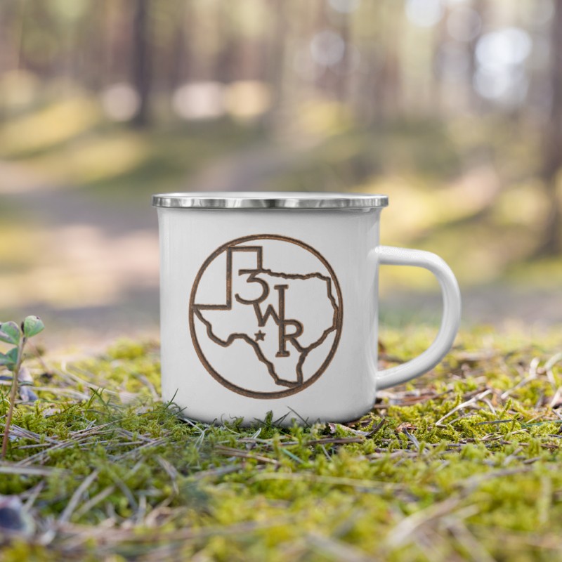 3-Wire Ranch branded stainless mug